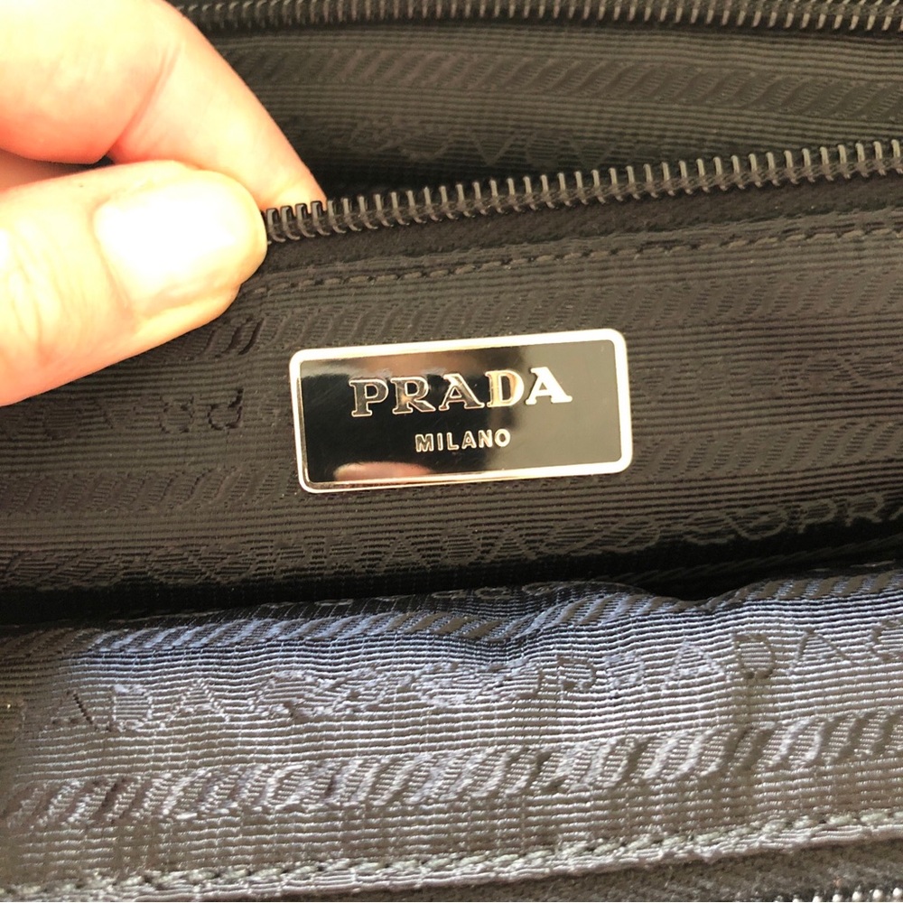 Prada Black re-Nylon saffiano leather Travel Tote Bag - Picture 11 of 15